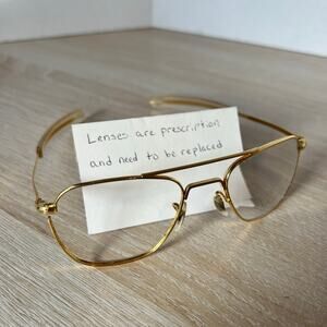 Randolph Engineering 5 1/2 Sunglasses DAMAGED Aviator Gold FRAME ONLY AF-52-20